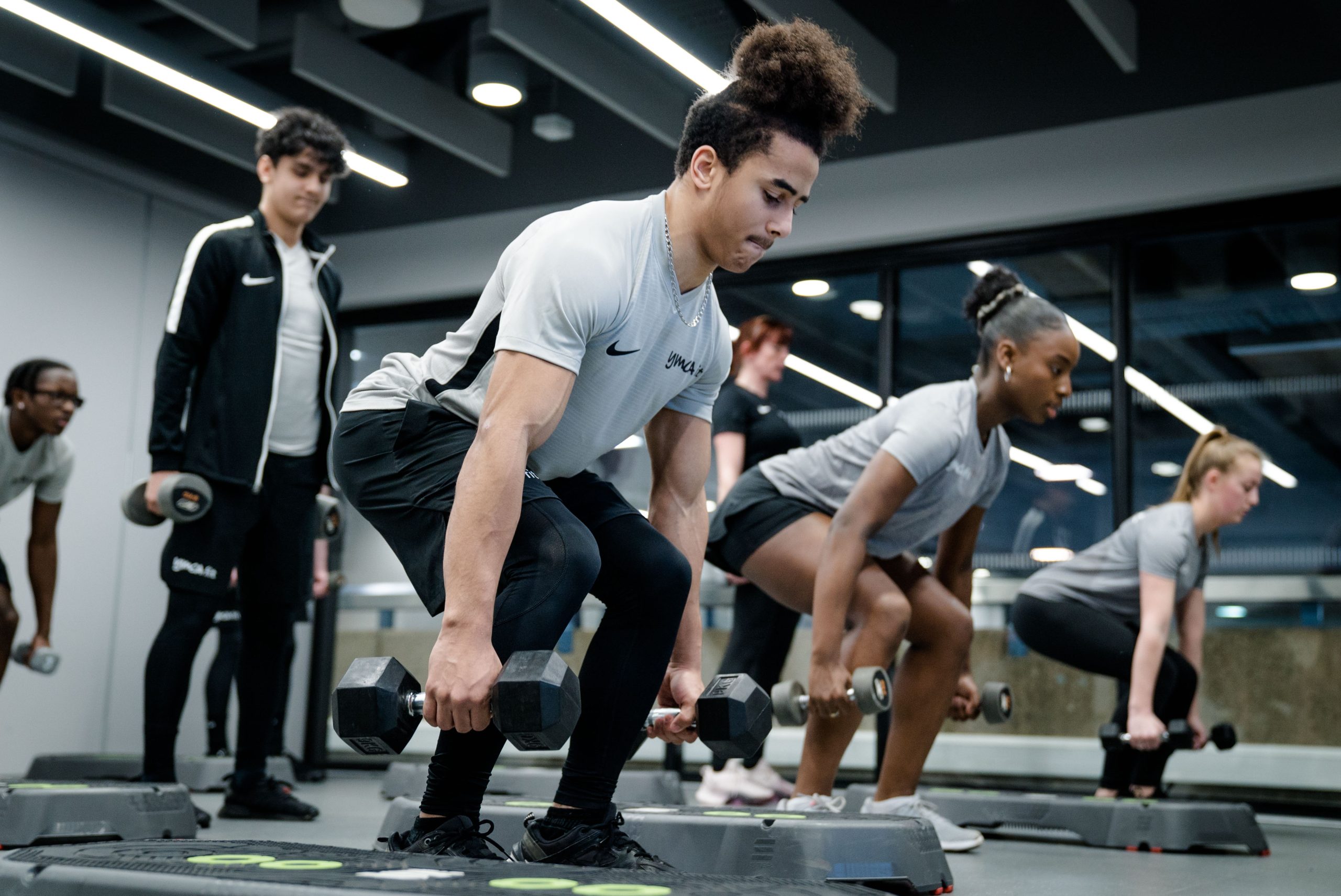 Group of students during a practical Personal Trainer class